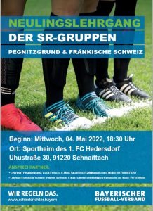 Schiedsrichter Neulingslehrgang ab 04. Mai 2022